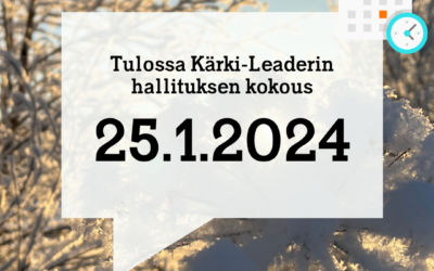 Leader Kärki ry:n hallituksen kokous 25.1.2024